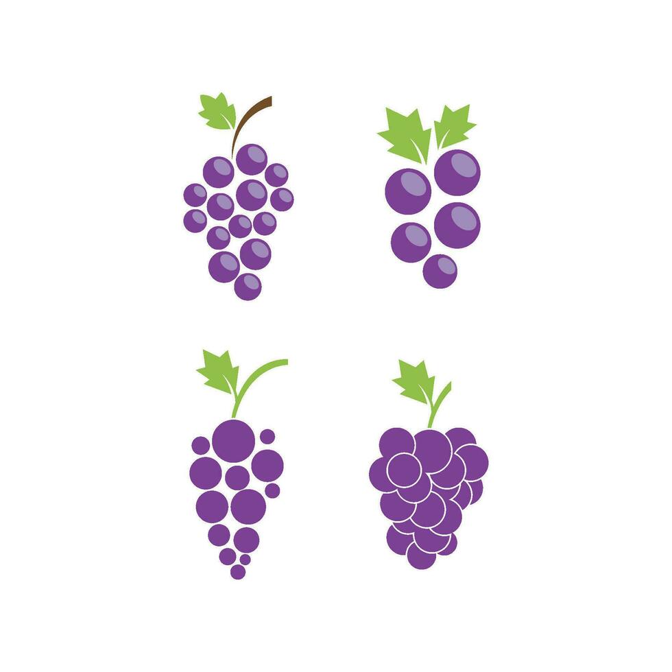 uvas logo icono vector