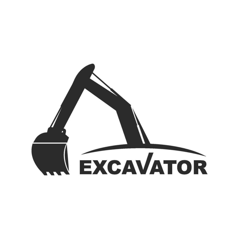 Excavator logo icon vector
