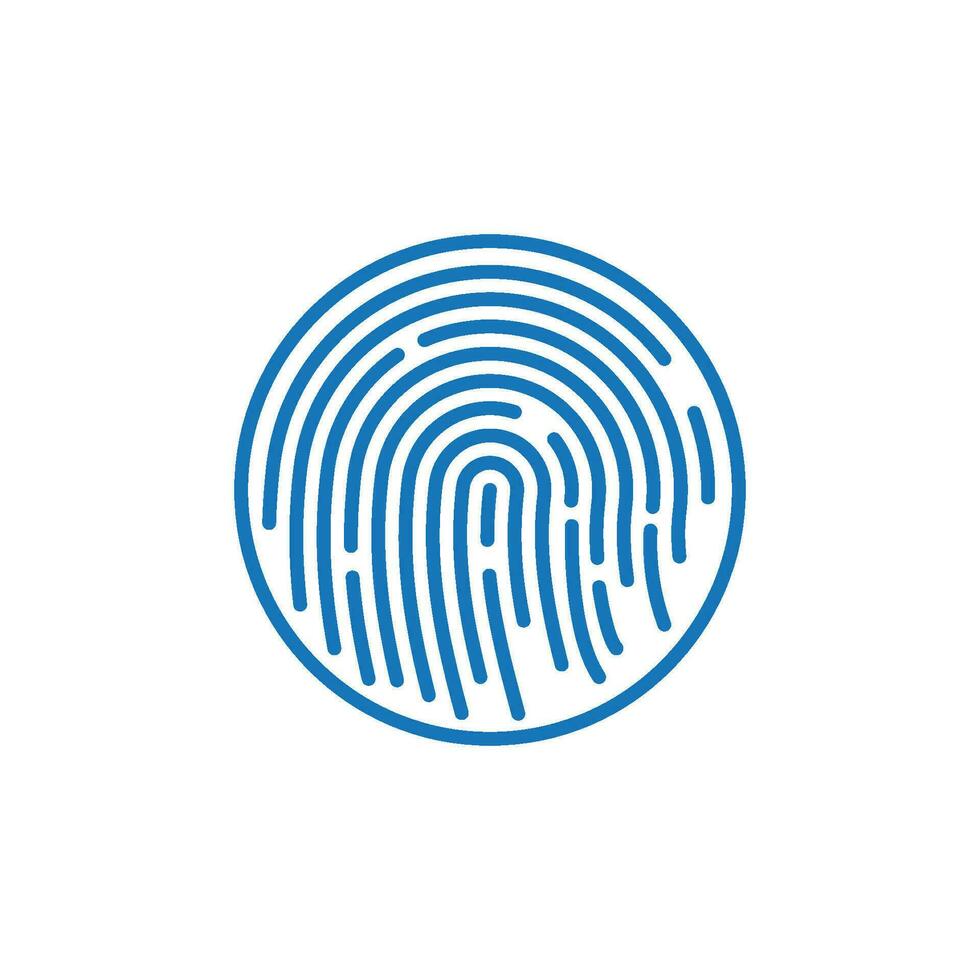 huella dactilar logo icono vector
