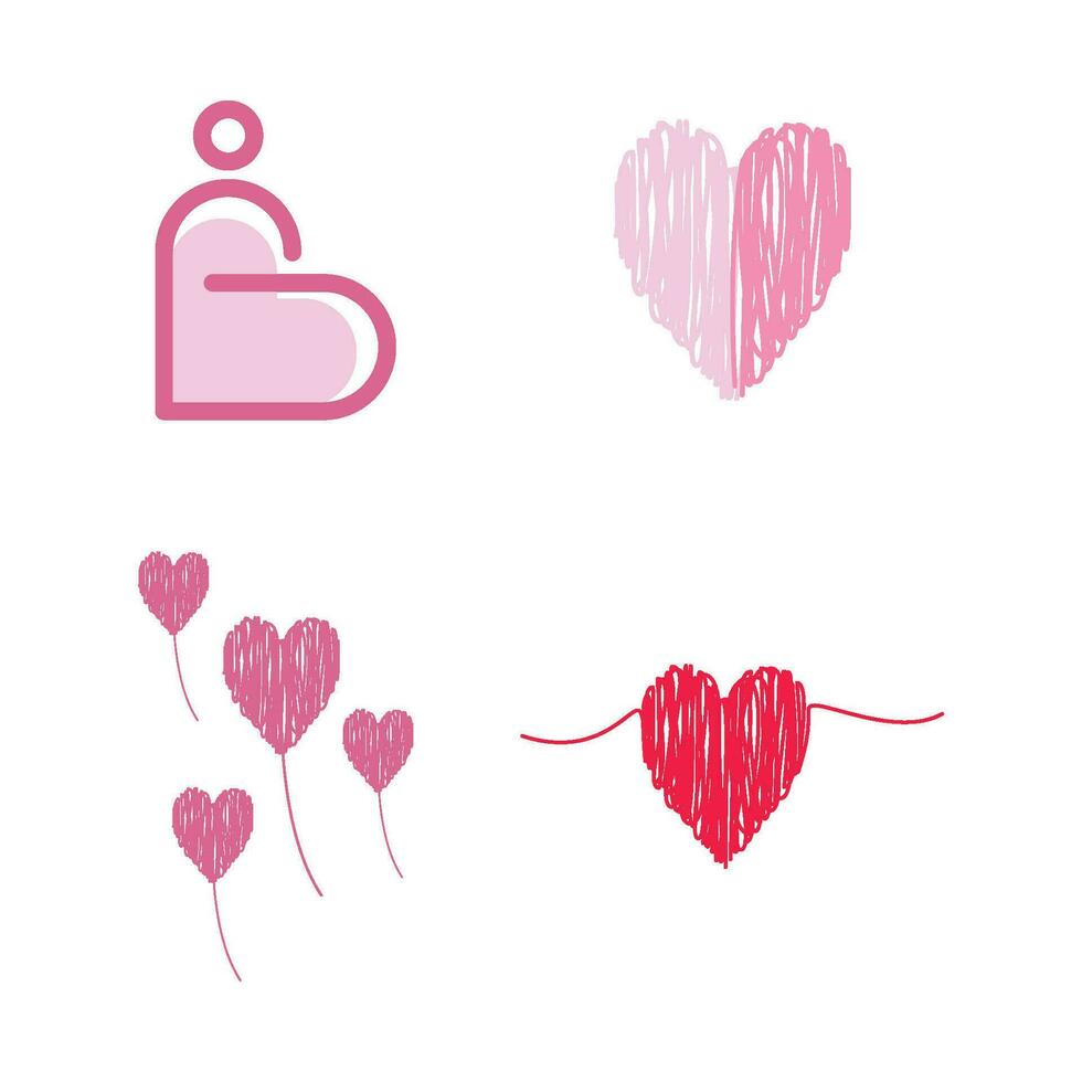 amor logo icono y símbolo vector