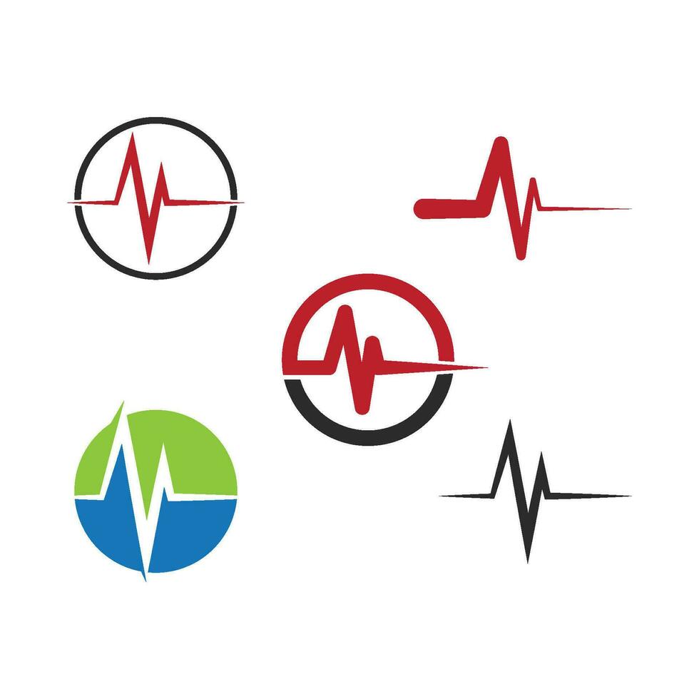 Pulse line Heart beat line vector
