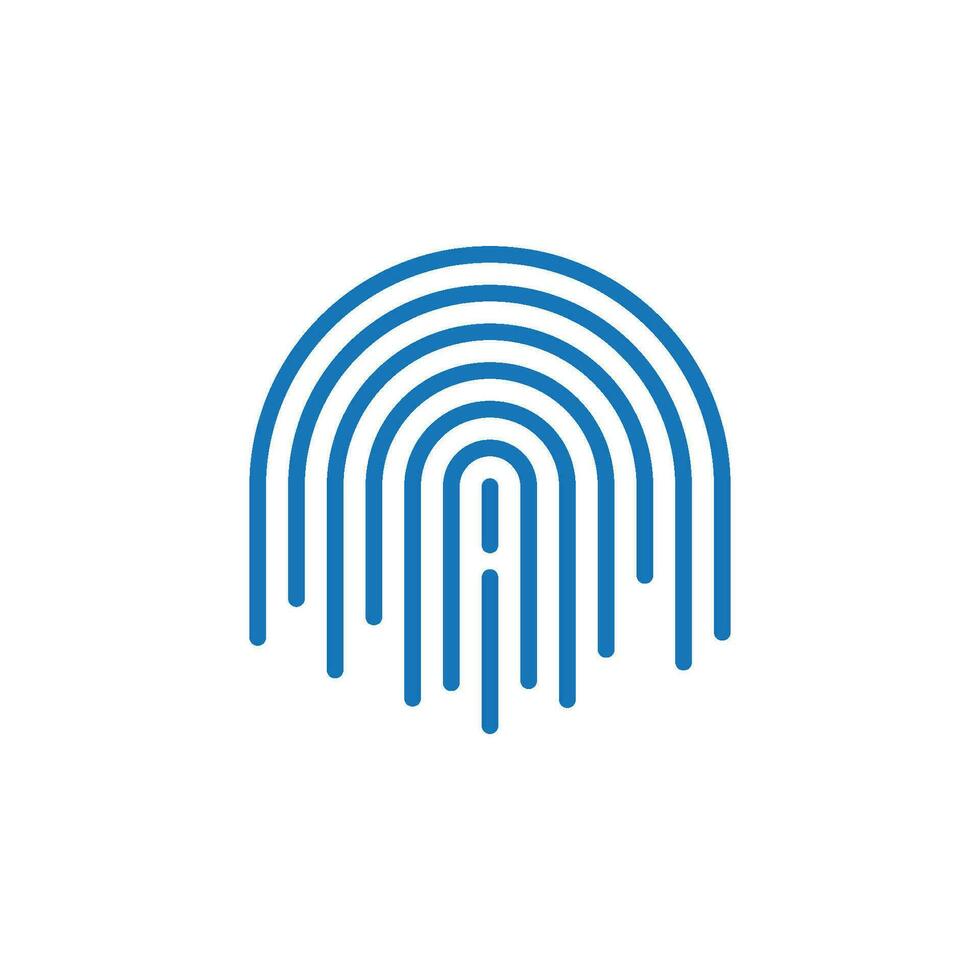 Fingerprint logo icon vector
