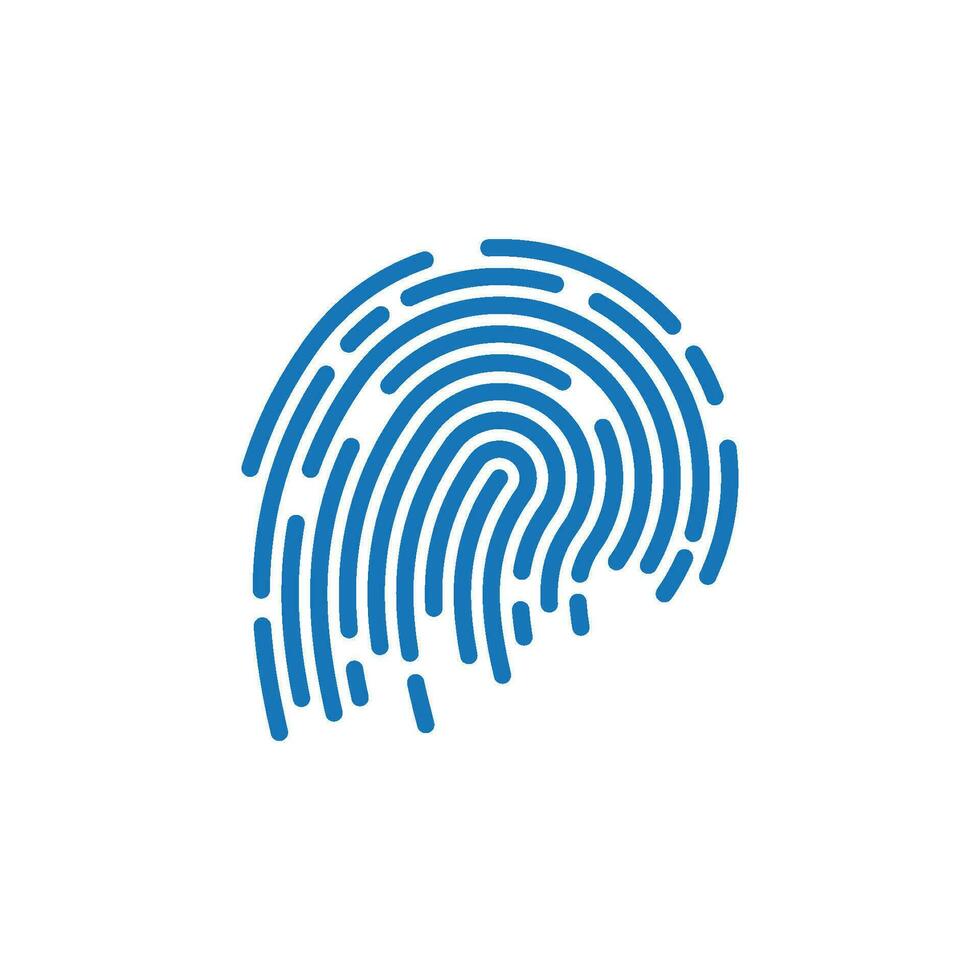 Fingerprint logo icon vector