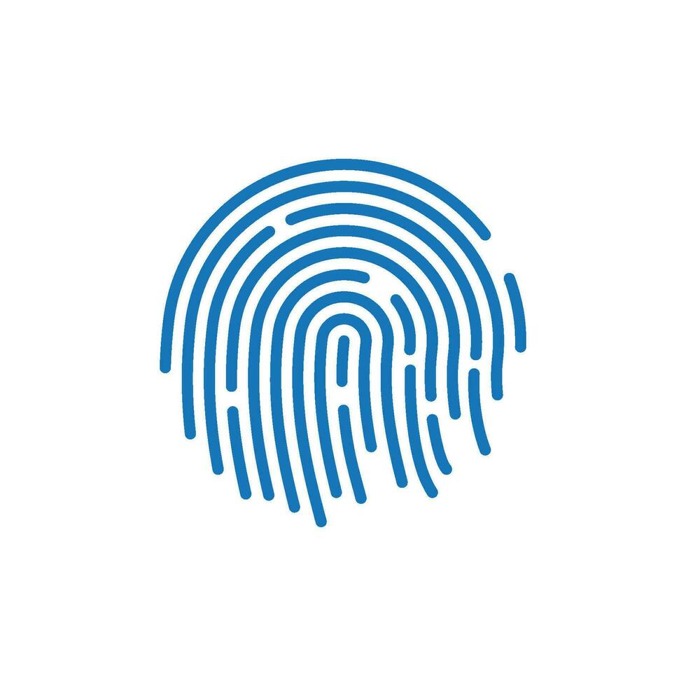 Fingerprint logo icon vector