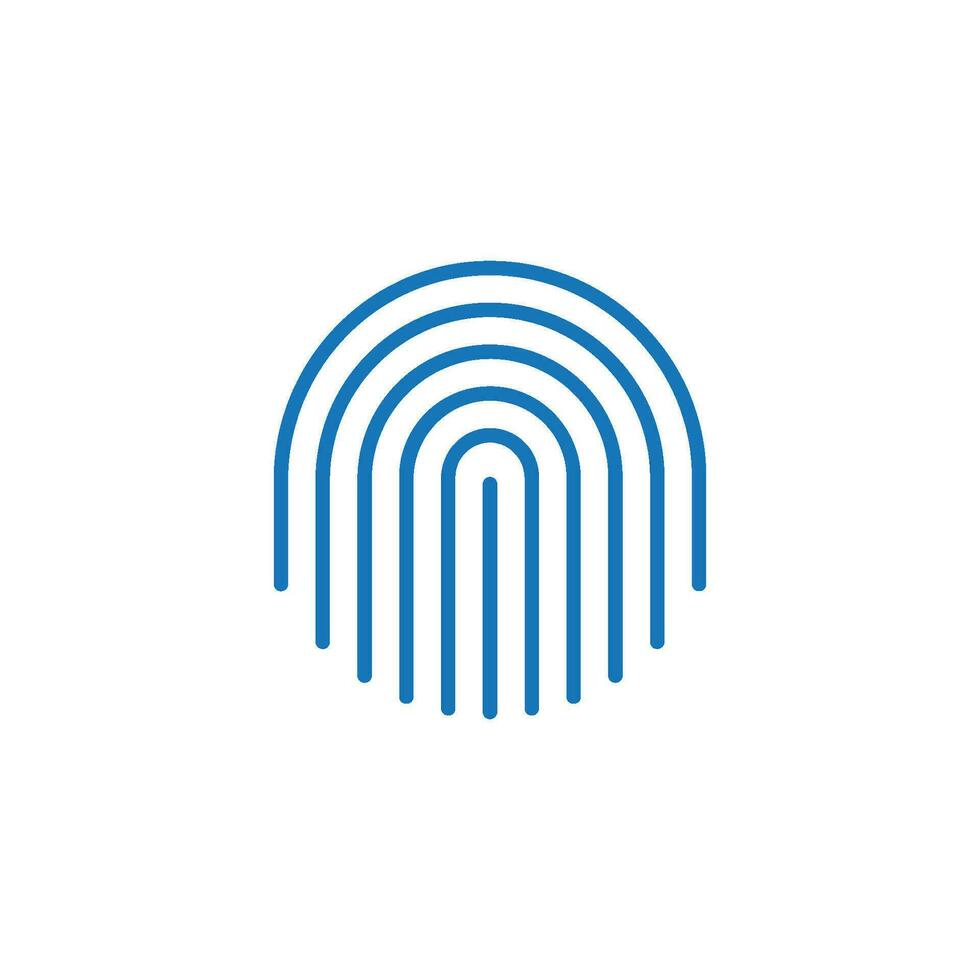 Fingerprint logo icon vector
