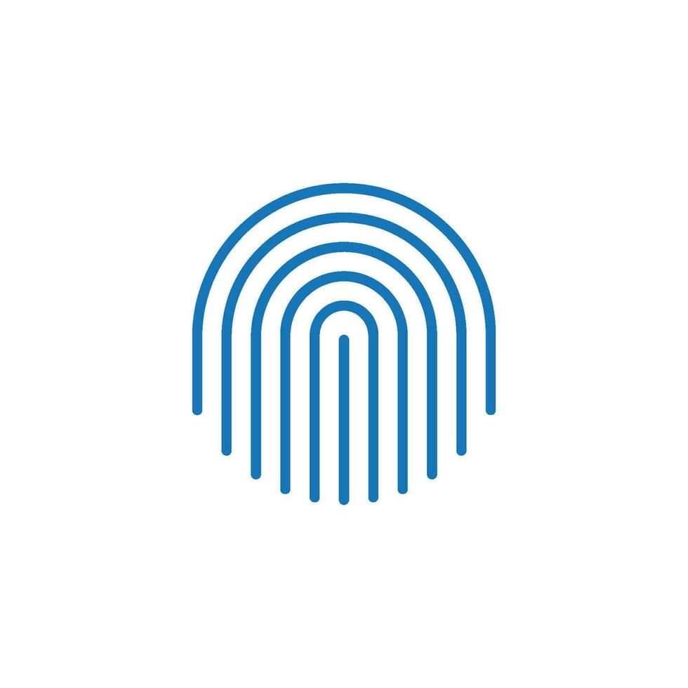 Fingerprint logo icon vector