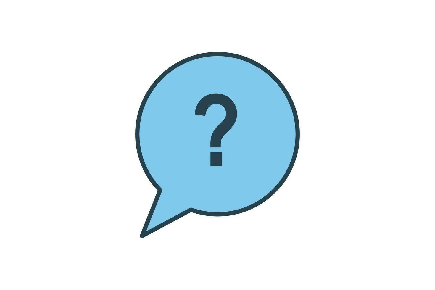 question icon. icon related to confusion. flat line icon style. simple vector design editable