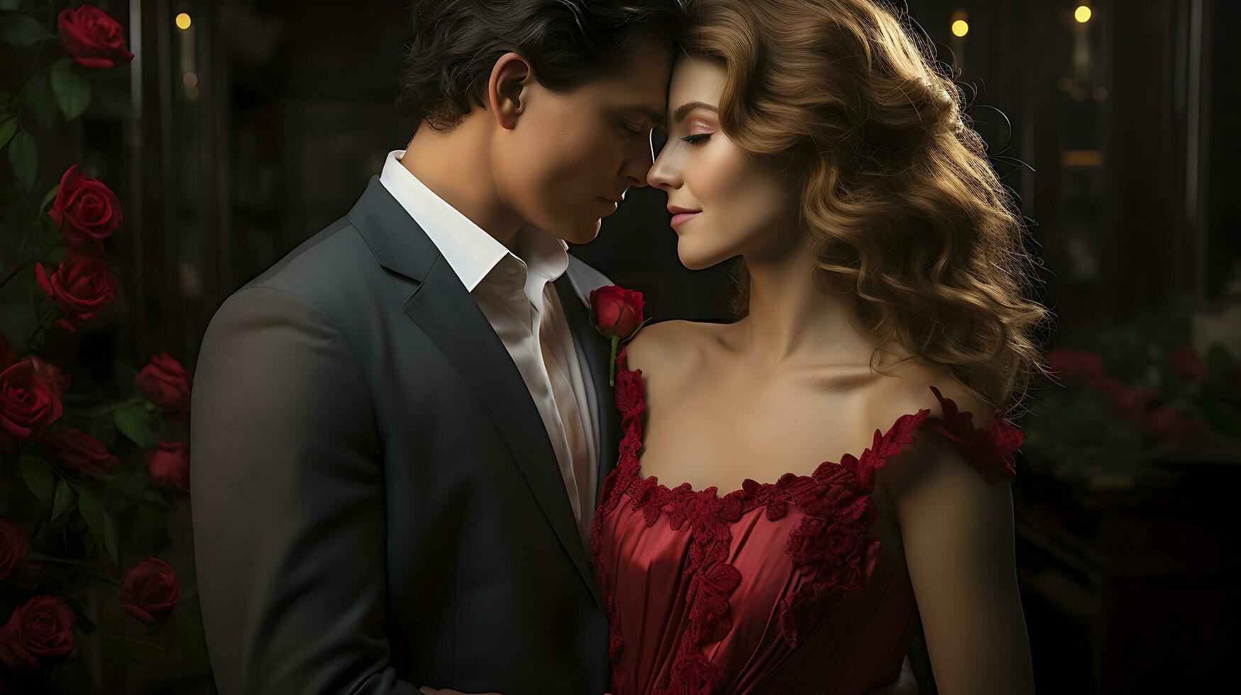 An Unforgettable Proposal. A Valentine's Day to Remember. AI Generated photo