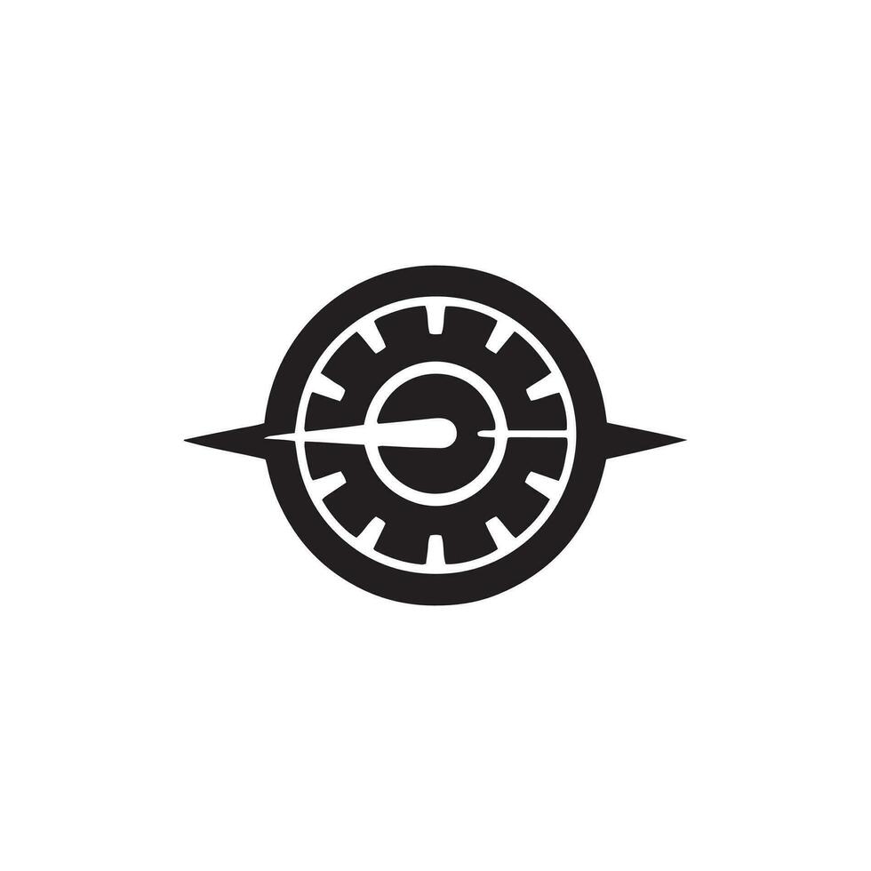 A logo of speed meter icon design vector speedometer silhouette car speedmeter isolated on white background
