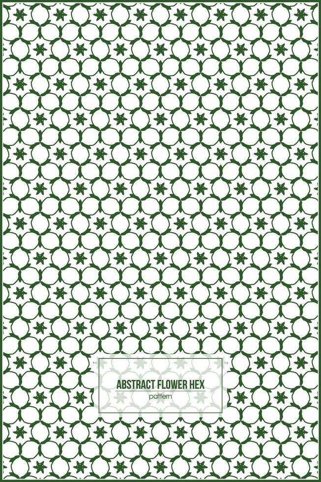 abstract pattern of multiple unique hex flowers vector