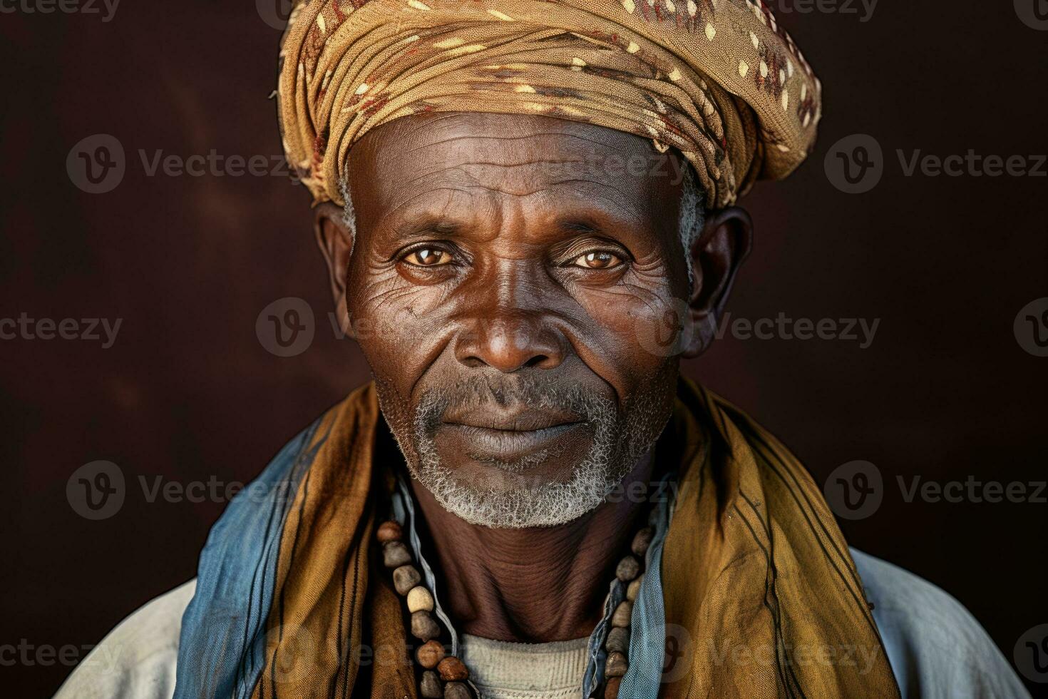 colorful portrait of african man , AI Generated photo