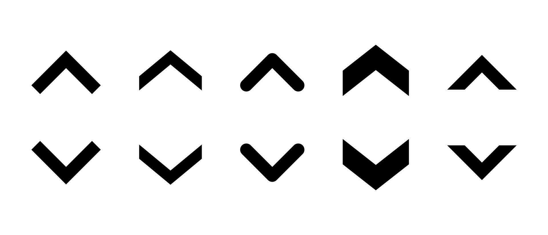 Swipe up-down icon vector set collection. Scroll button symbol