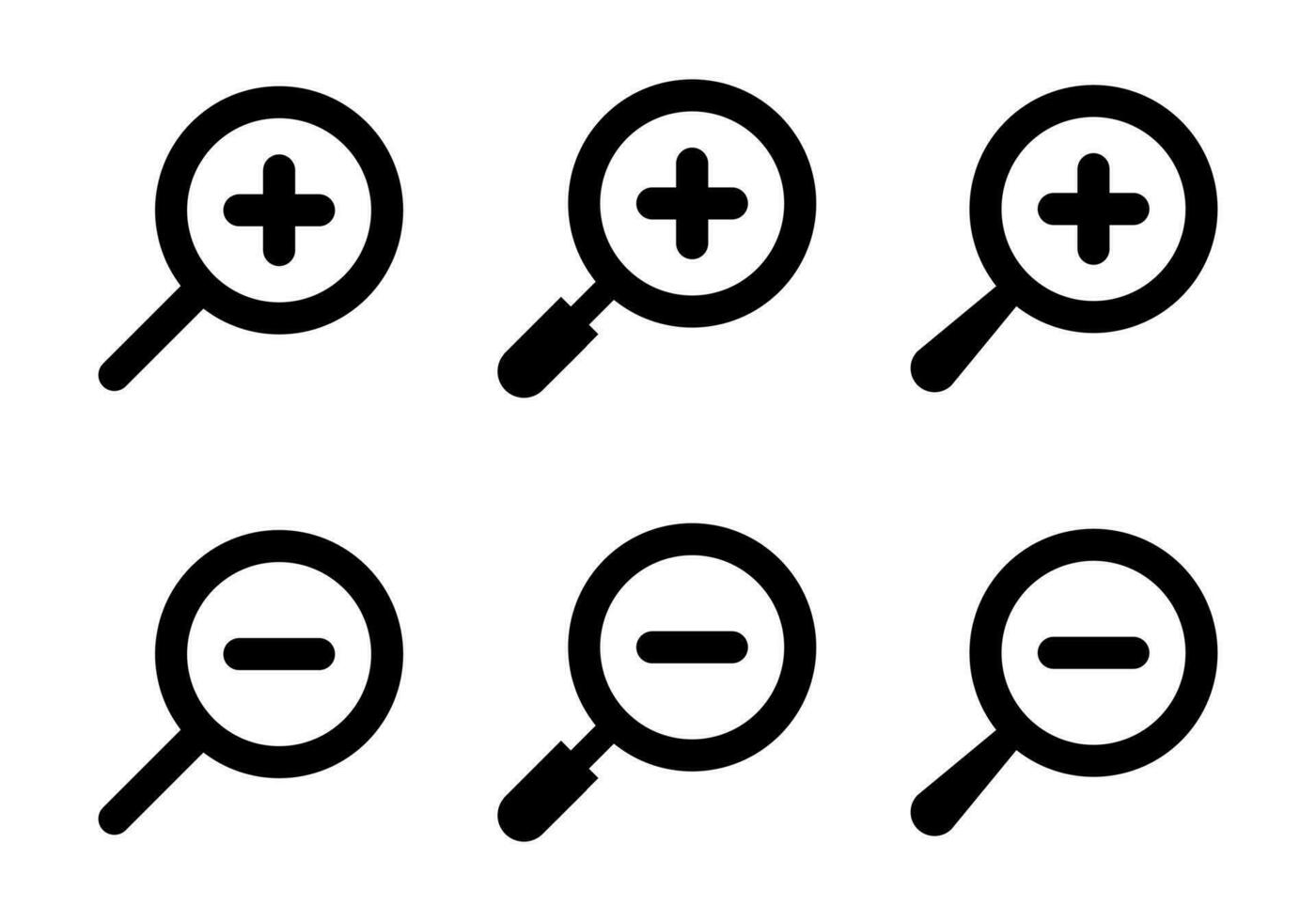 Zoom in-out icon vector. Magnifying glass sign symbol vector