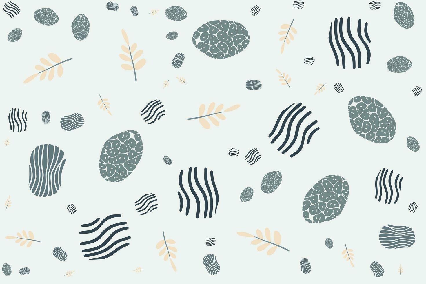 Abstract floral Seamless pattern nature art organic shape creative hand drawn design in pastel colors minimal modern cover template Vector illustration