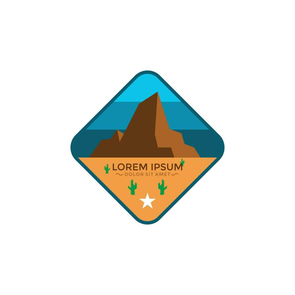 vector illustration badge patch outdoor explore nature