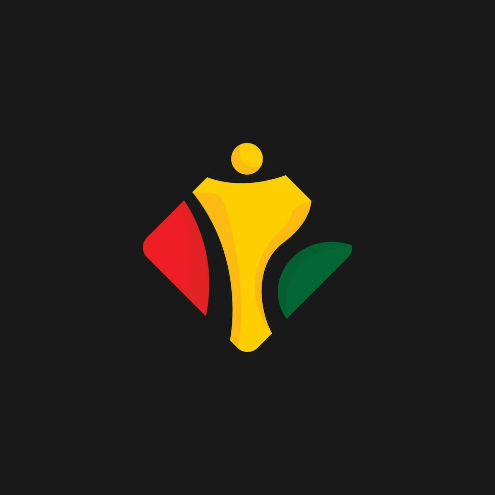 comunidad logo modelo humano África organización vector