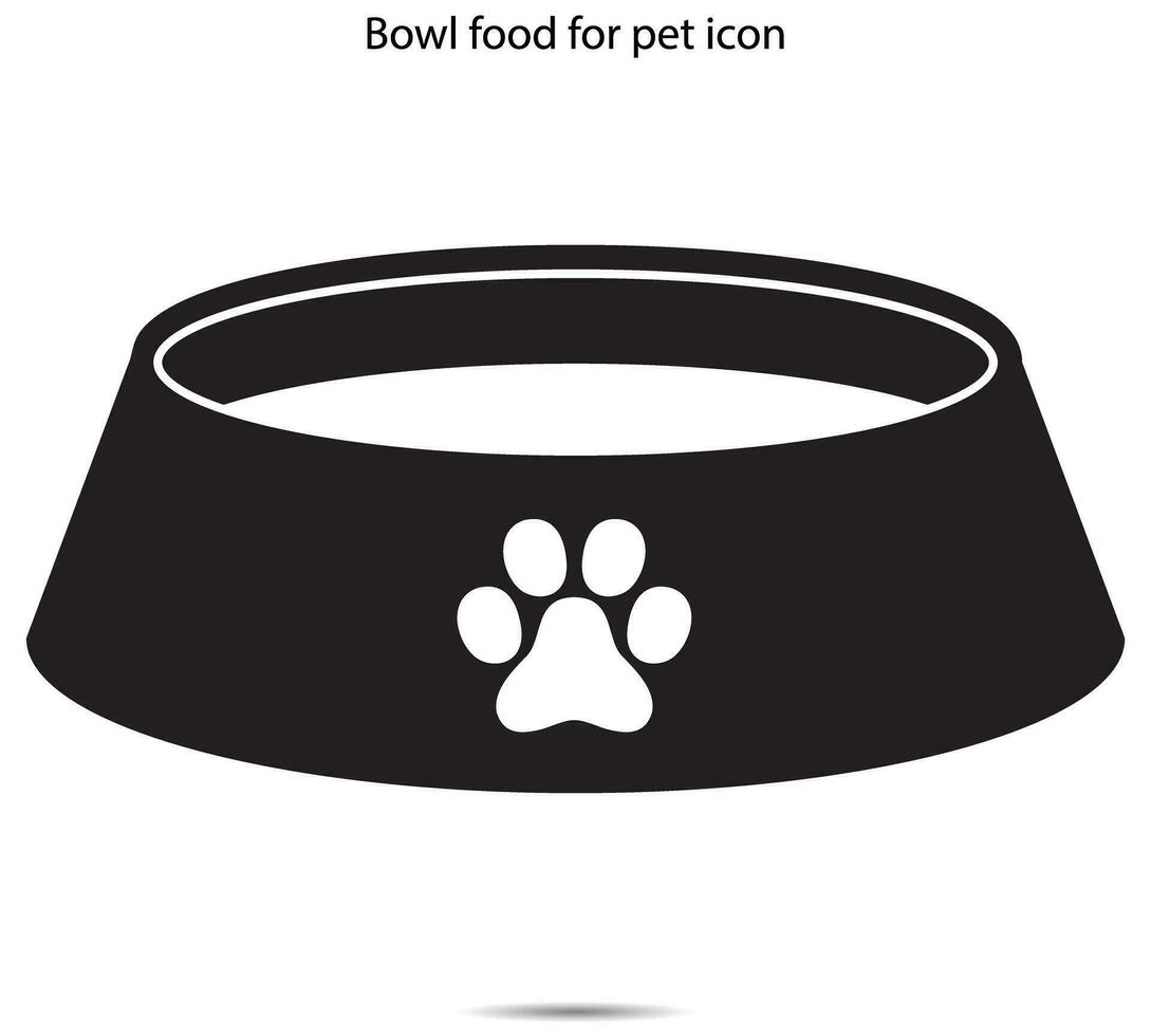 cuenco comida para mascota icono, vector ilustración