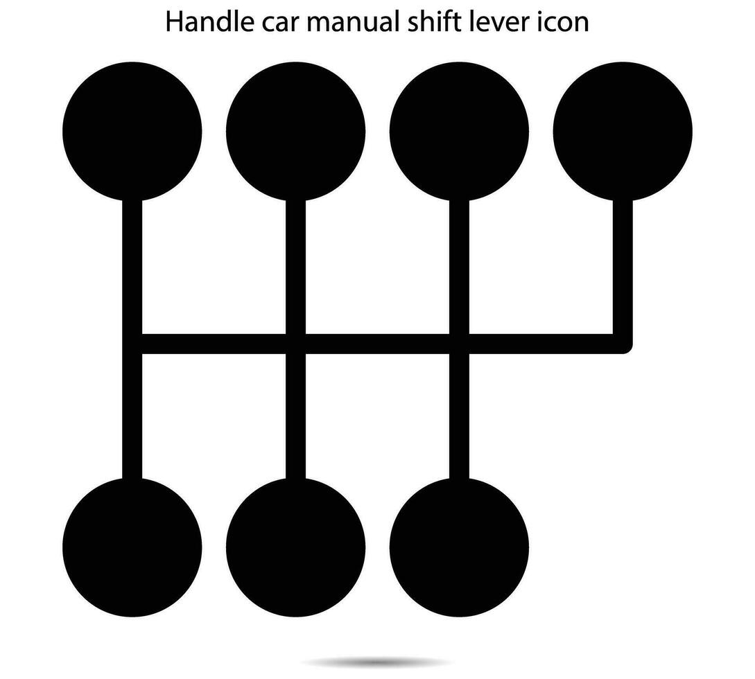 Handle car manual shift lever icon vector