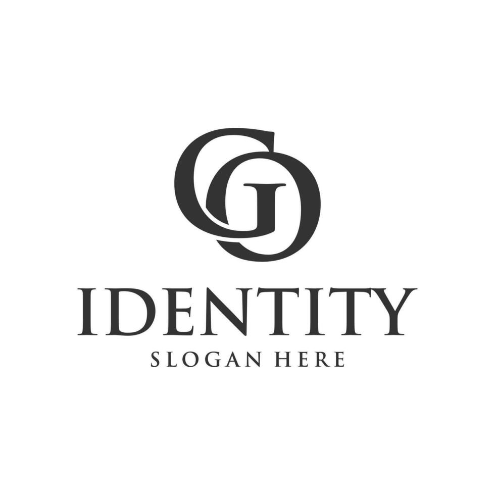 letter GO logo design template, and marketing logos, element graphic illustration template vector