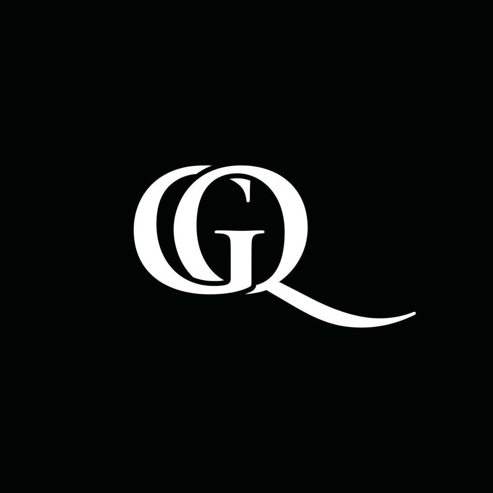 letter GQ logo design template, and marketing logos, element graphic illustration template vector