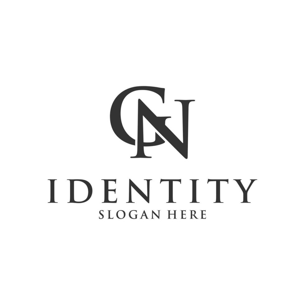 letter GN logo design template, and marketing logos, element graphic illustration template vector