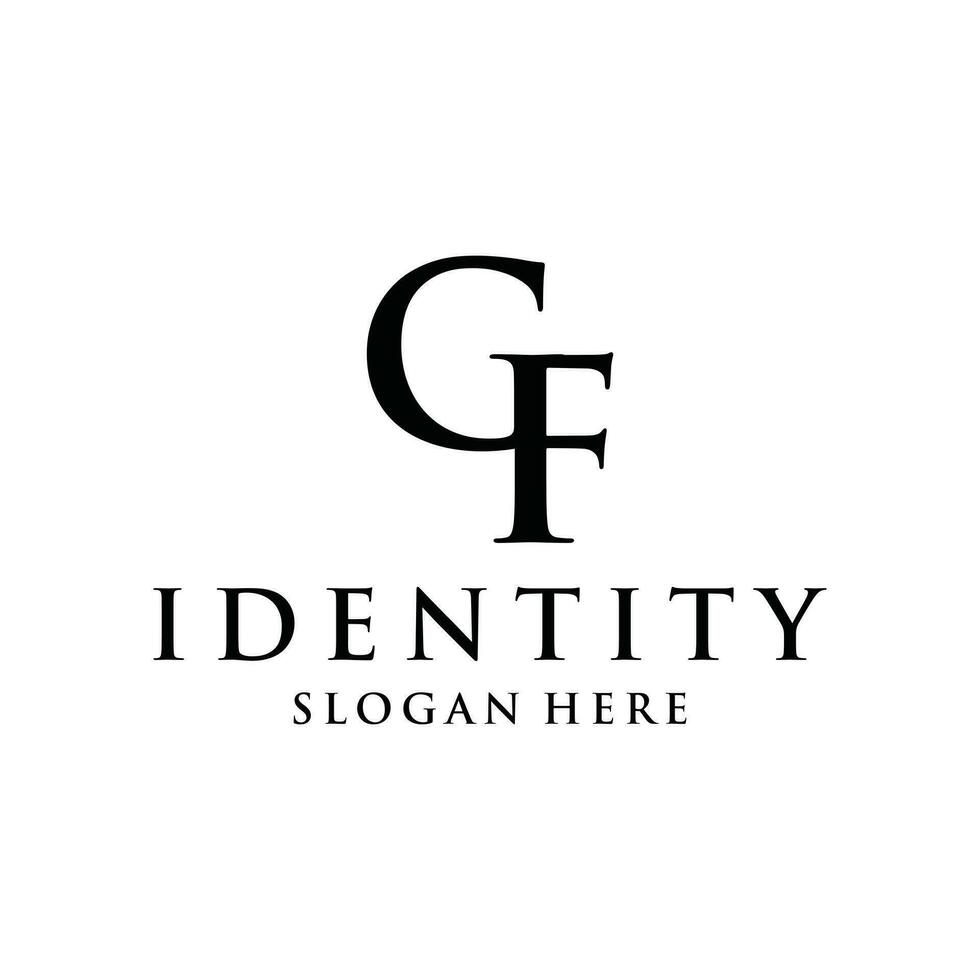 letter GF logo design template, and marketing logos, element graphic illustration template vector
