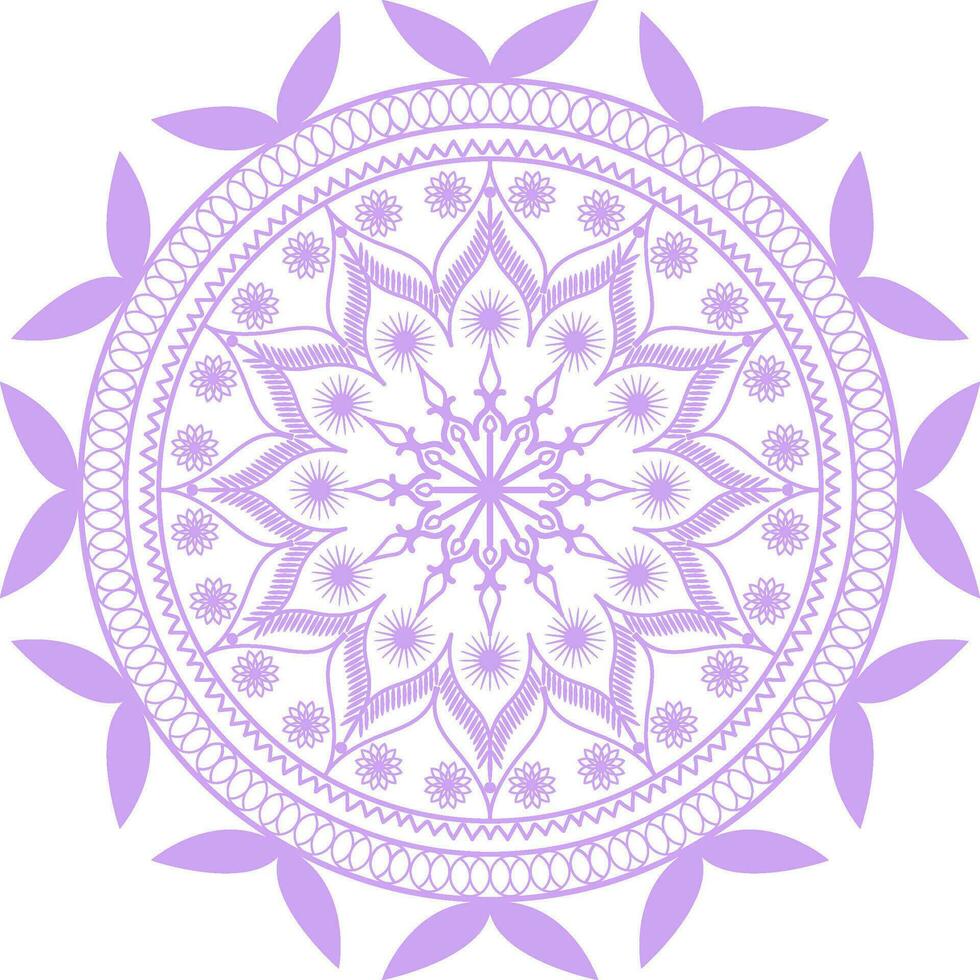 Mandala. Ethnic decorative element. Islam, Arabic, Indian, and Ottoman motifs. It is a circular and floral illustrated design. vector