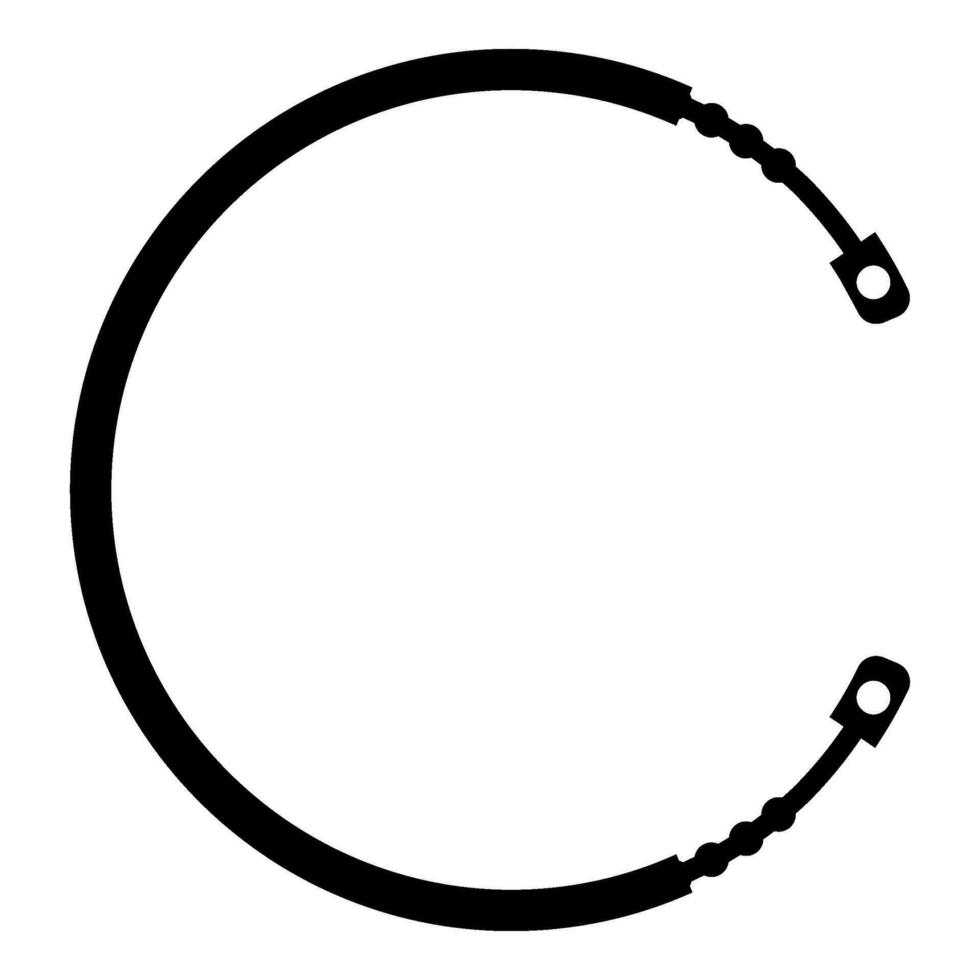 cable para embrague coche Halar manual transmisión cuerda parte icono negro color vector ilustración imagen plano estilo