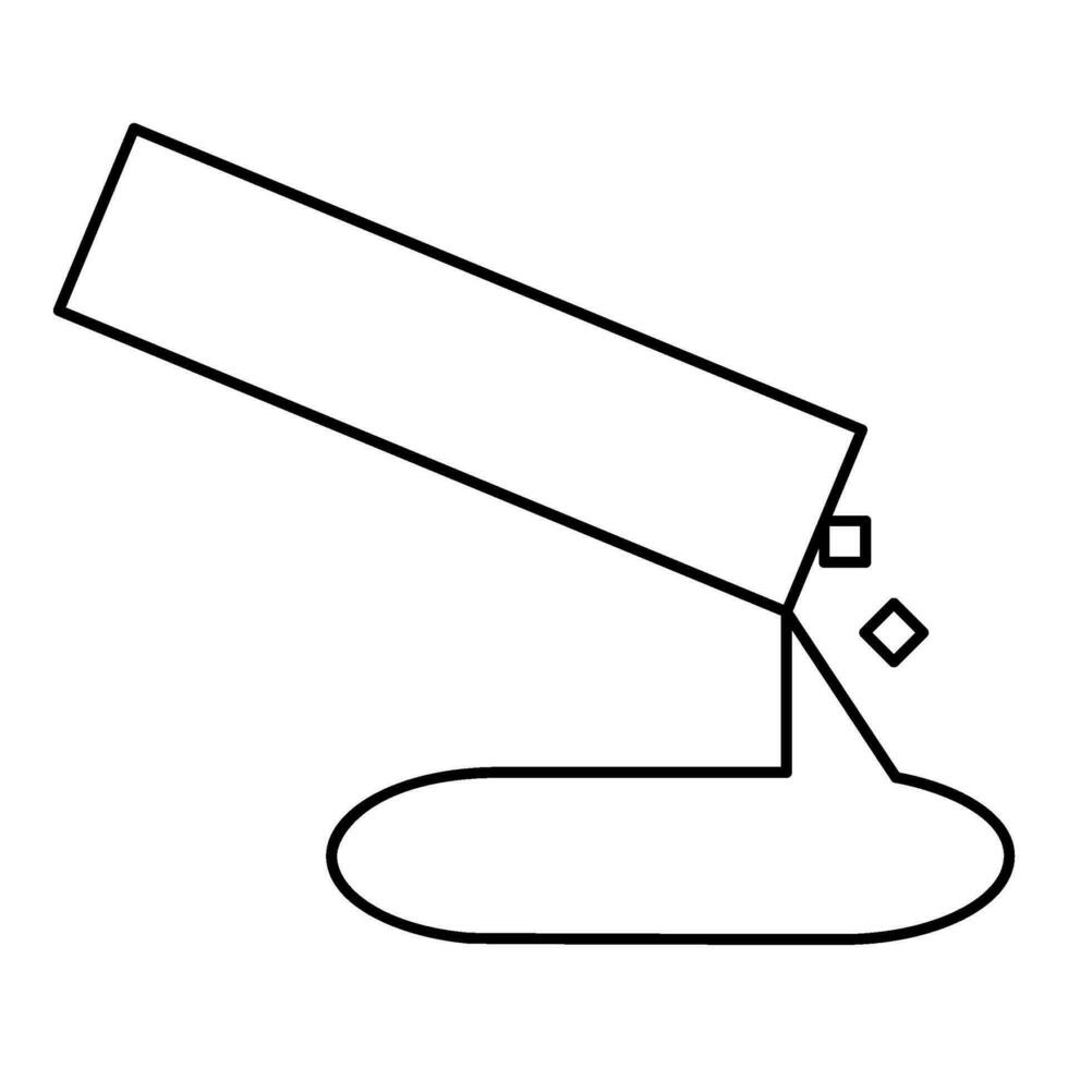 Concrete pours casting contour outline line icon black color vector illustration image thin flat style