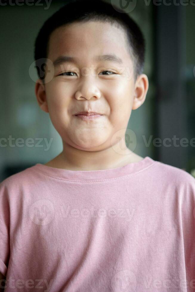 smiling face of asian children photo