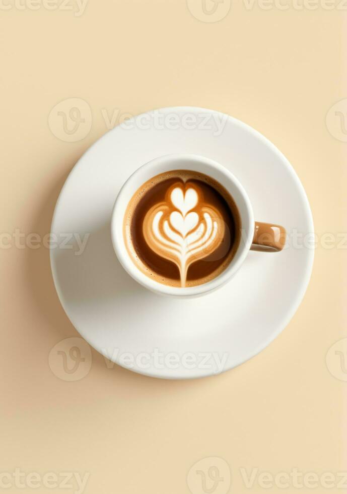 AI generated A Cup Of Espresso Coffee Isolated On A White Background. AI Generated photo