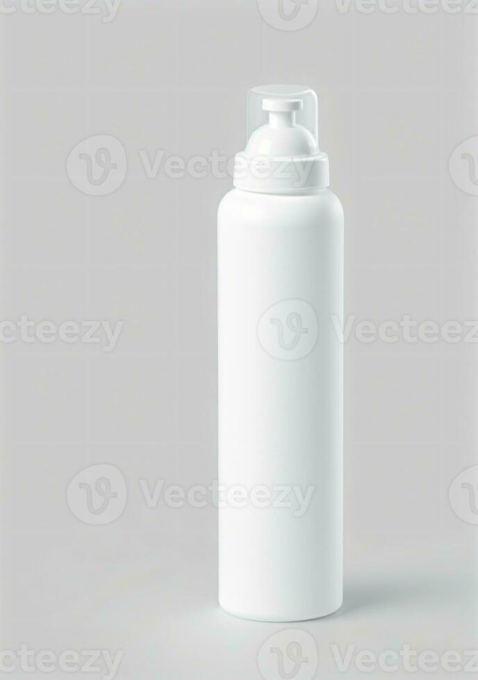 AI generated A Foam Tube Bottle Isolated On A White Background. AI Generated photo