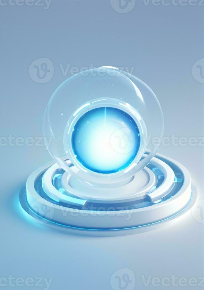 Futuristic Background Isolated On A White Background. AI Generated photo