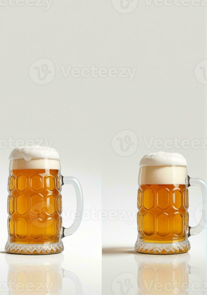 AI generated An Oktoberfest Beer Mug Isolated On A White Background. AI Generated photo