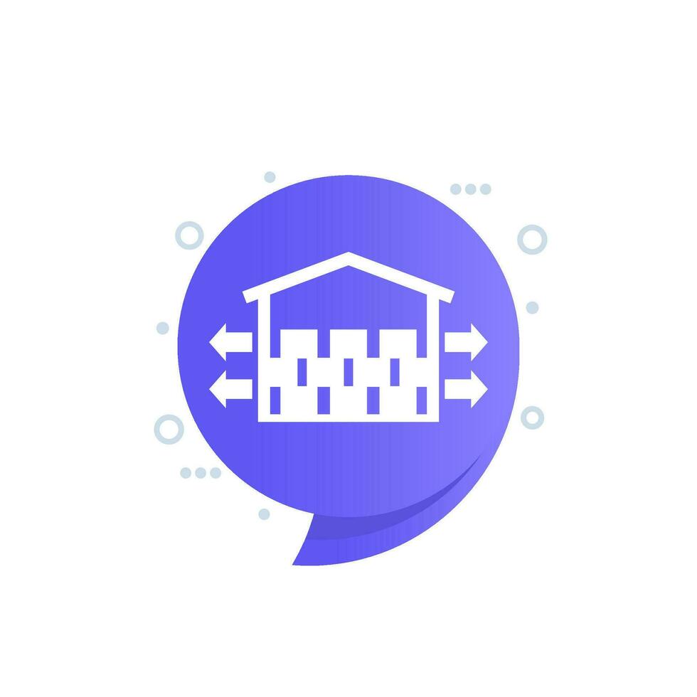 storage and distribution vector icon