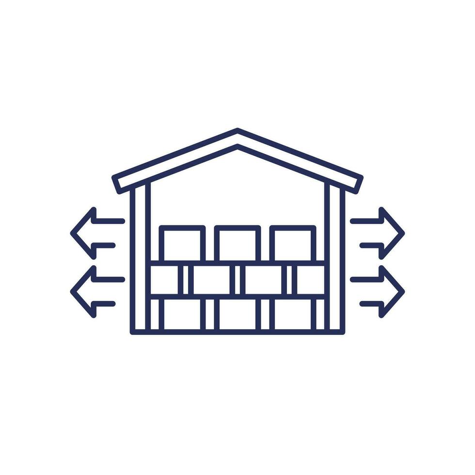 storage and distribution line icon vector