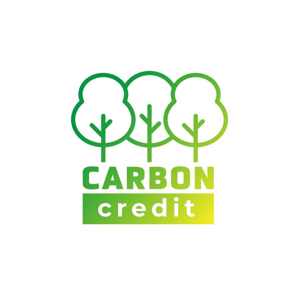 carbon credit vector design, co2 gas offset