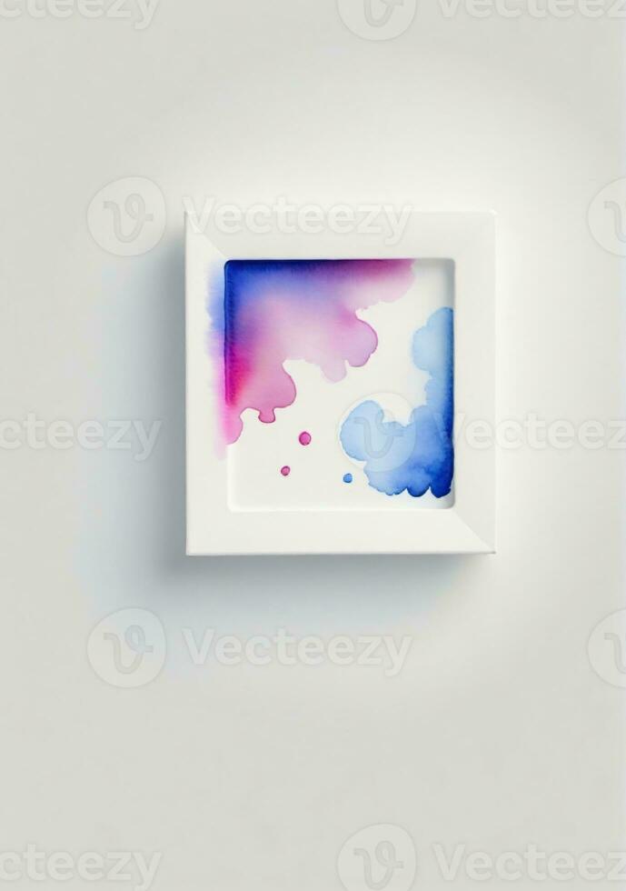 Watercolor Painting Isolated On A White Background. AI Generated photo
