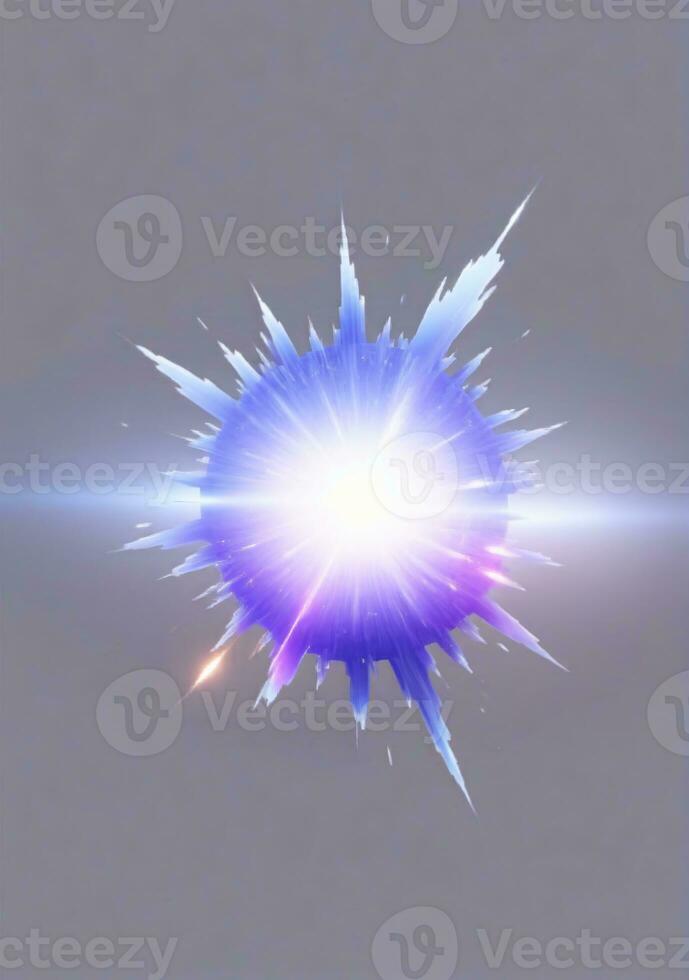 Supernova Spark Isolated On A White Background. AI Generated photo