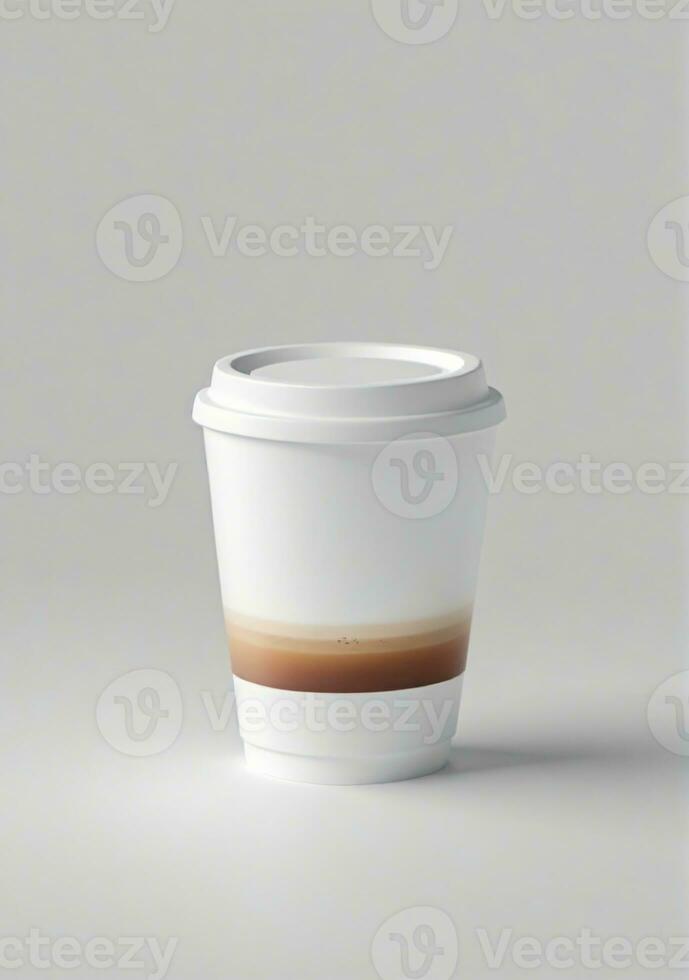Coffee Cup Isolated On A White Background. AI Generated photo