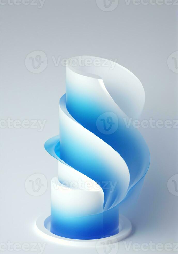 Wave Isolated On A White Background. AI Generated photo