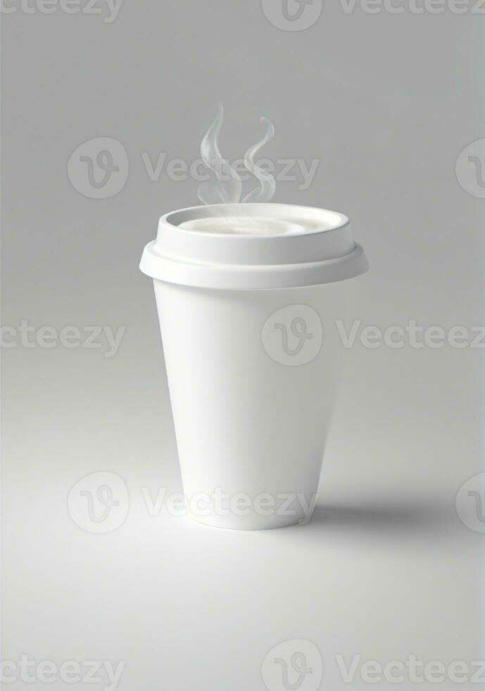 Coffee Cup Isolated On A White Background. AI Generated photo