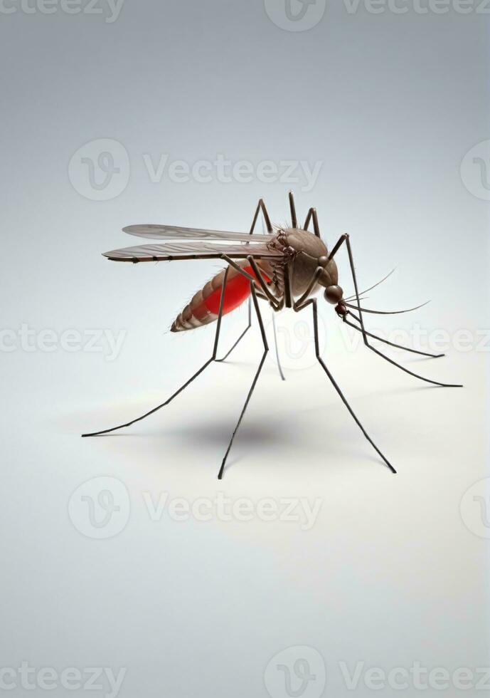 mosquito aislado en un blanco antecedentes. ai generado foto