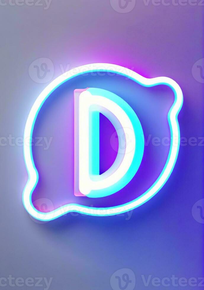 Neon Light Refresh Icon Isolated On A White Background. AI Generated photo