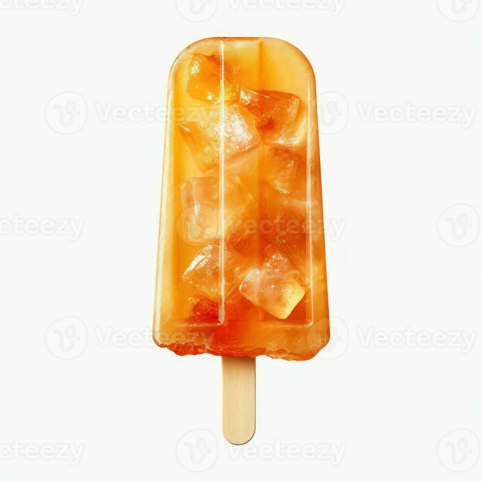 fruit popsicle isolated on white background. Generative ai photo