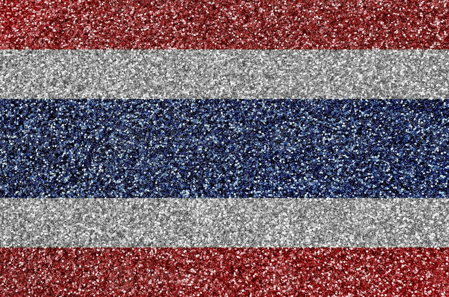 Thailand flag depicted on many small shiny sequins. Colorful festival background for party photo