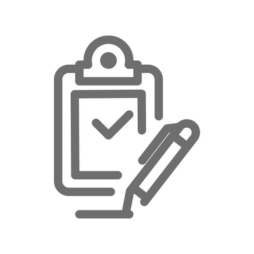 survey outline icon pixel perfect for website or mobile app vector