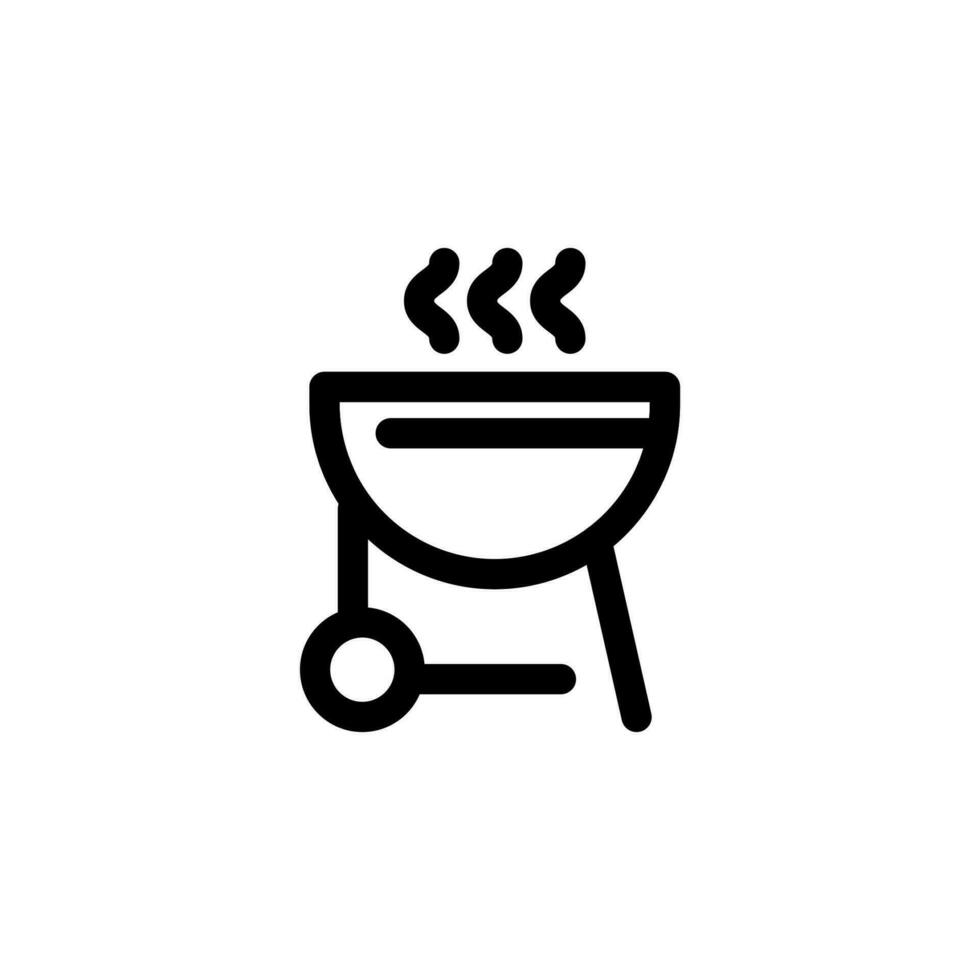 grill outline icon pixel perfect for website or mobile app vector