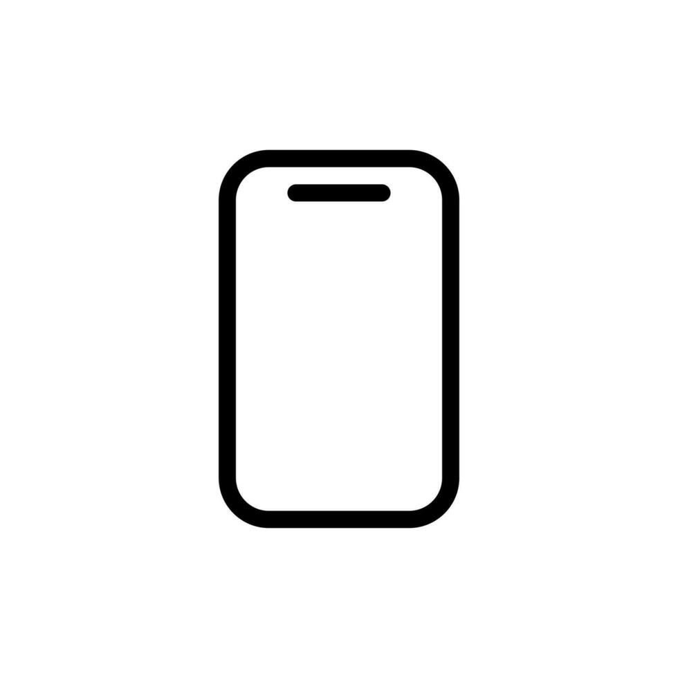 smartphone outline icon pixel perfect for website or mobile app vector