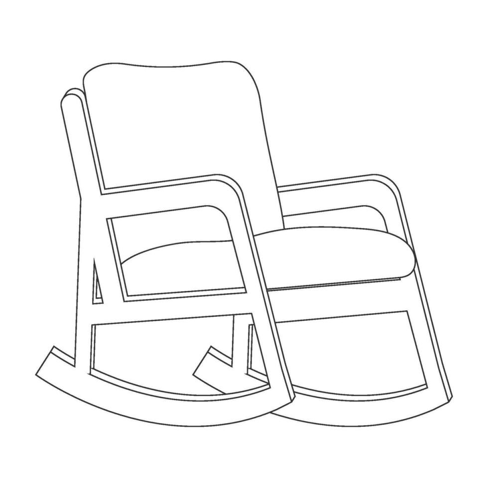 Rocking chair icon vector